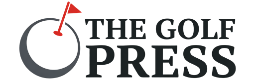 The Golf Press Logo - Golf Ball and Flag Icon
